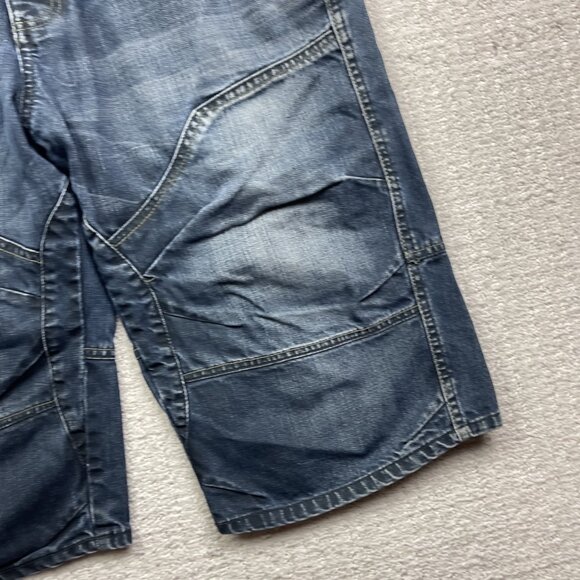 Y2K Jack And Jones Men’s Jeans Utility Denim Shorts Workwear Skater Baggy Read - Picture 3 of 12